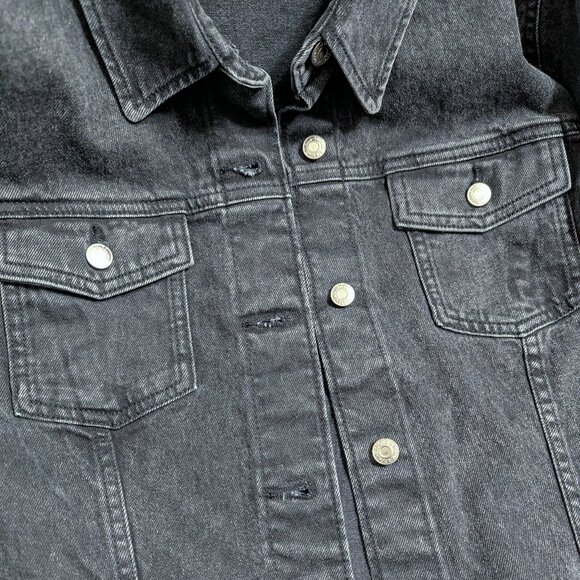 H&M Fitted Denim Dress in Black - Picture 4 of 7